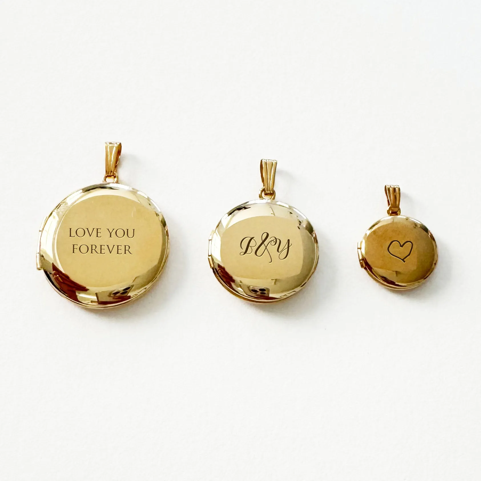 14k Solid Gold Medium Silhouette Locket