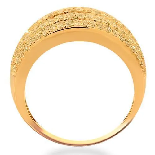 14K Solid Rose Gold Womens Diamond Cocktail Ring 2.41 Ctw