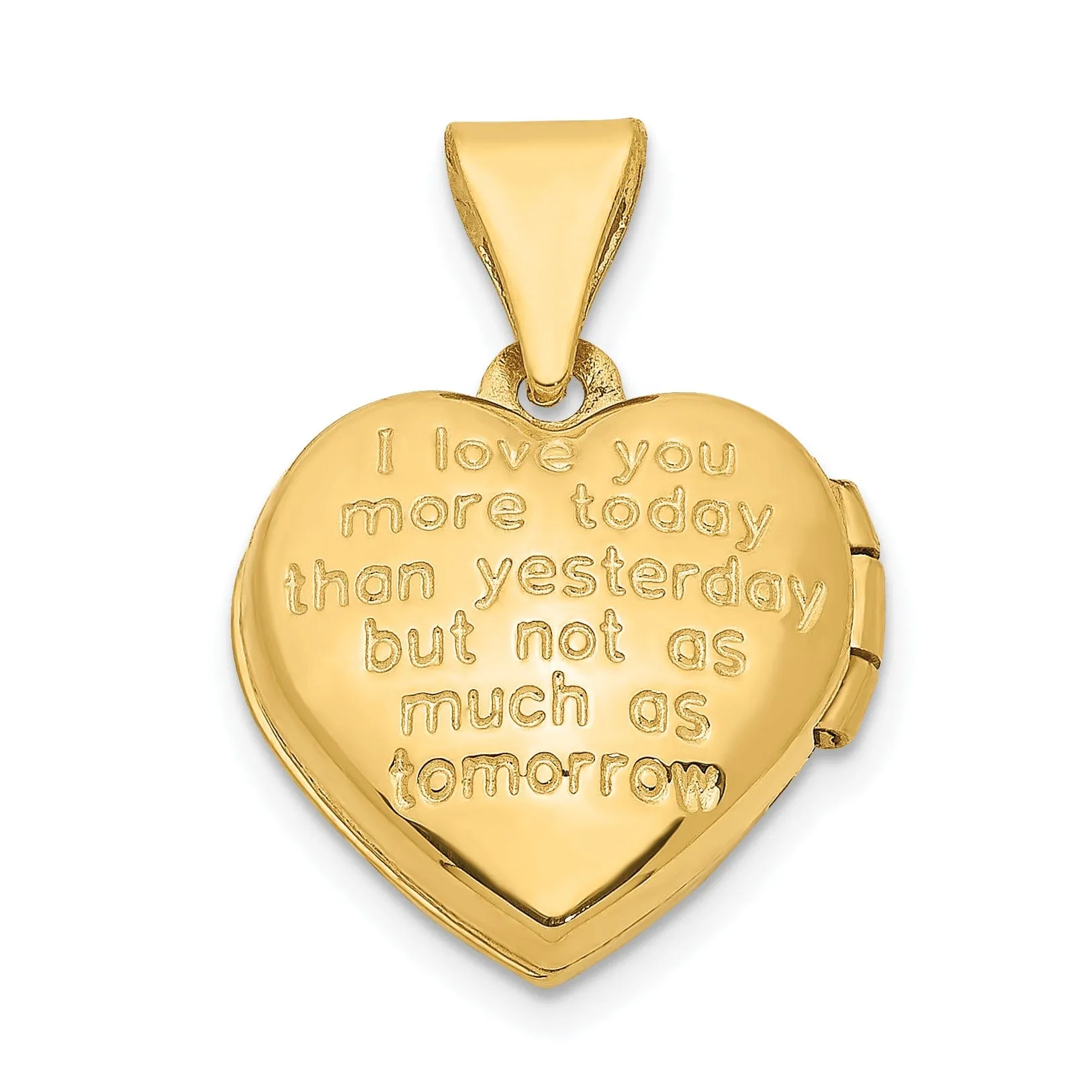 14k Two-tone Heart Locket and Heart Charm
