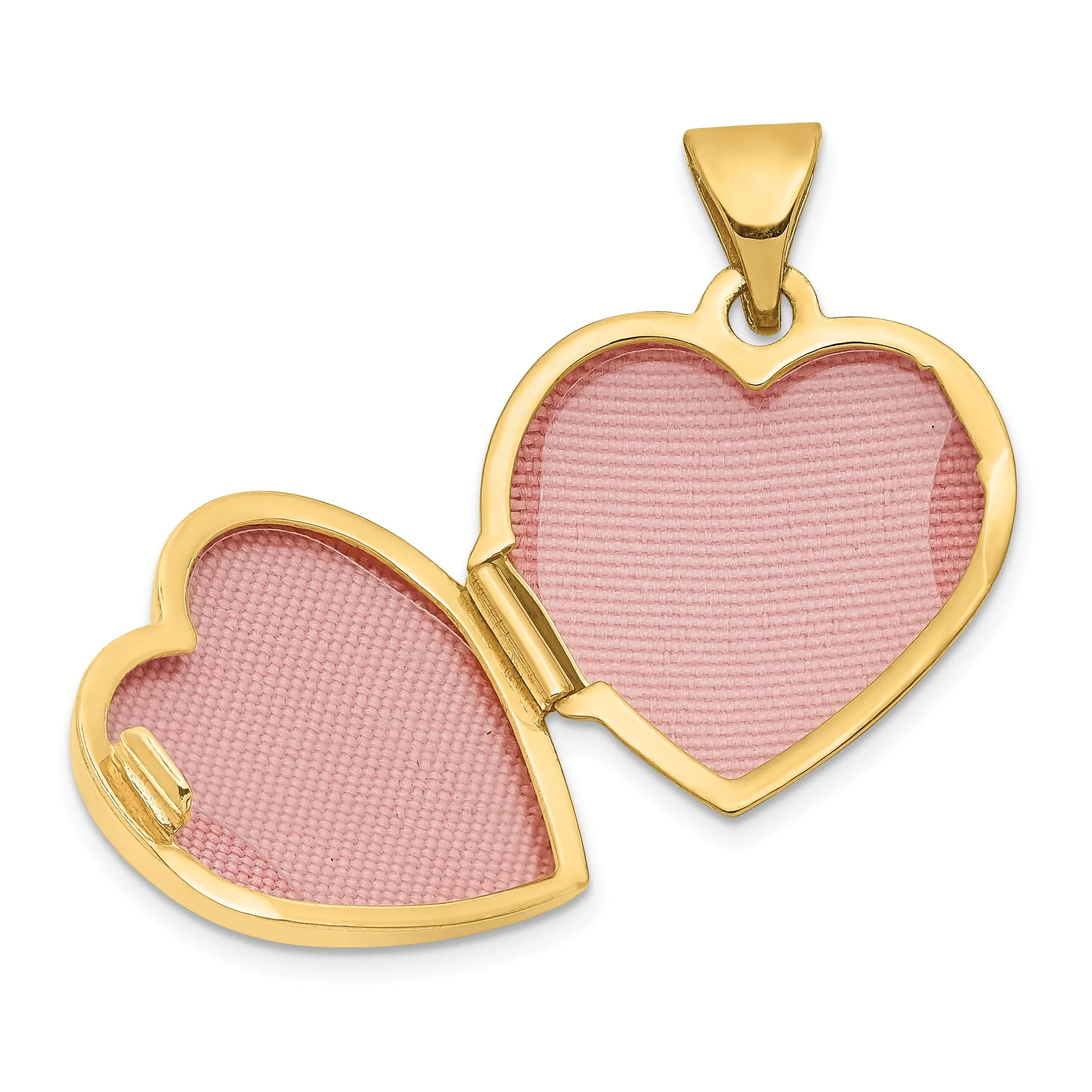 14k Yellow Gold I Love You Heart Locket