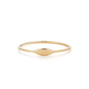 14kt yellow gold Skinny Signet style ring