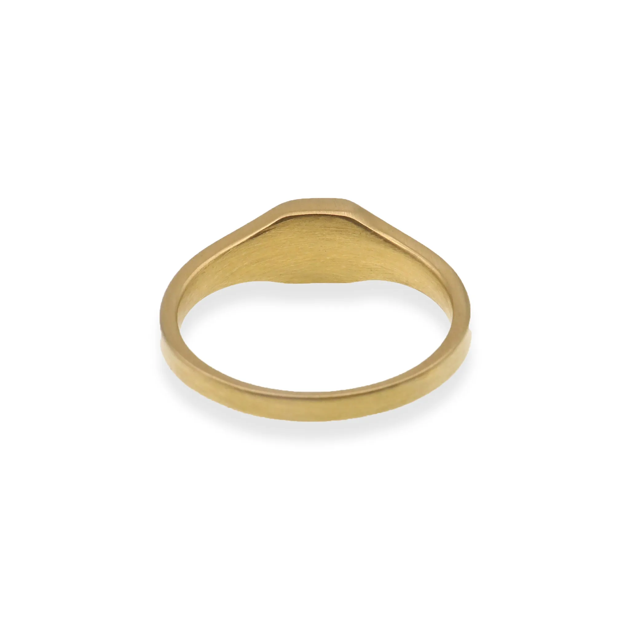 18k Gold PVD Coated Stainless Steel Blank Engravable Rectangle Signet Ring / ESR0001