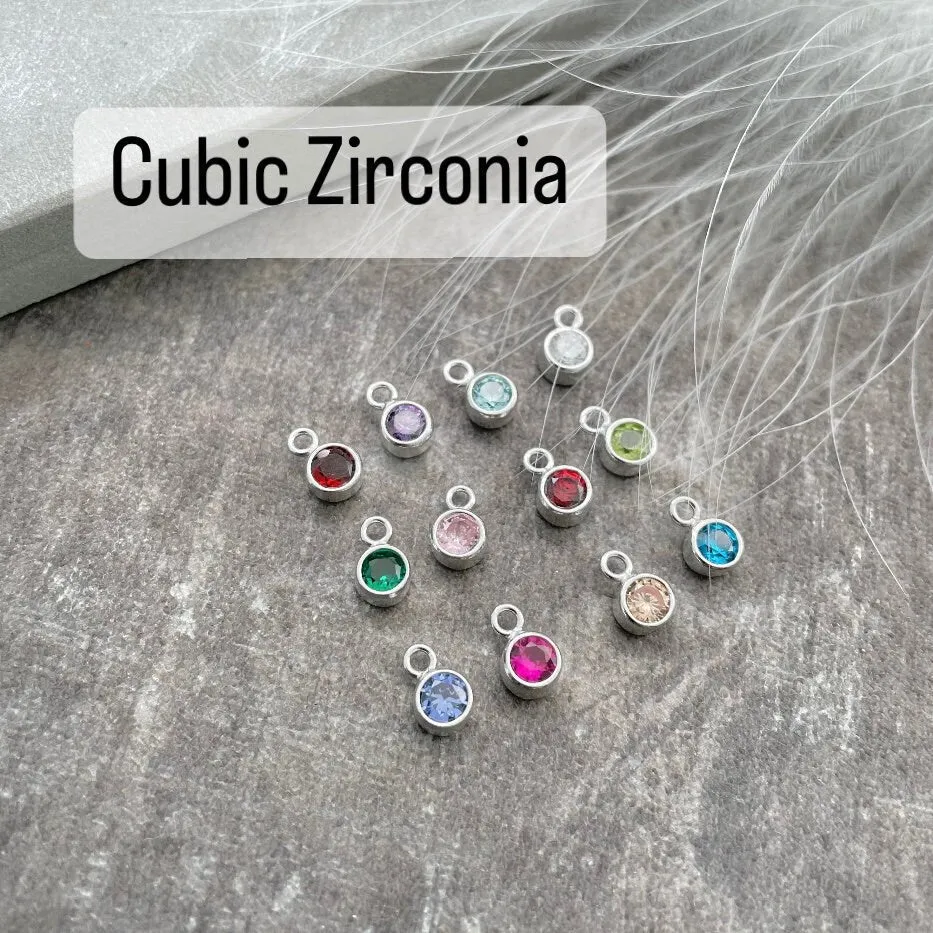 60th Birthday Milestone Gift, Dainty Bracelet with Cubic Zirconia Birthstone
