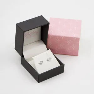 925 sterling silver planet motif earrings with cz