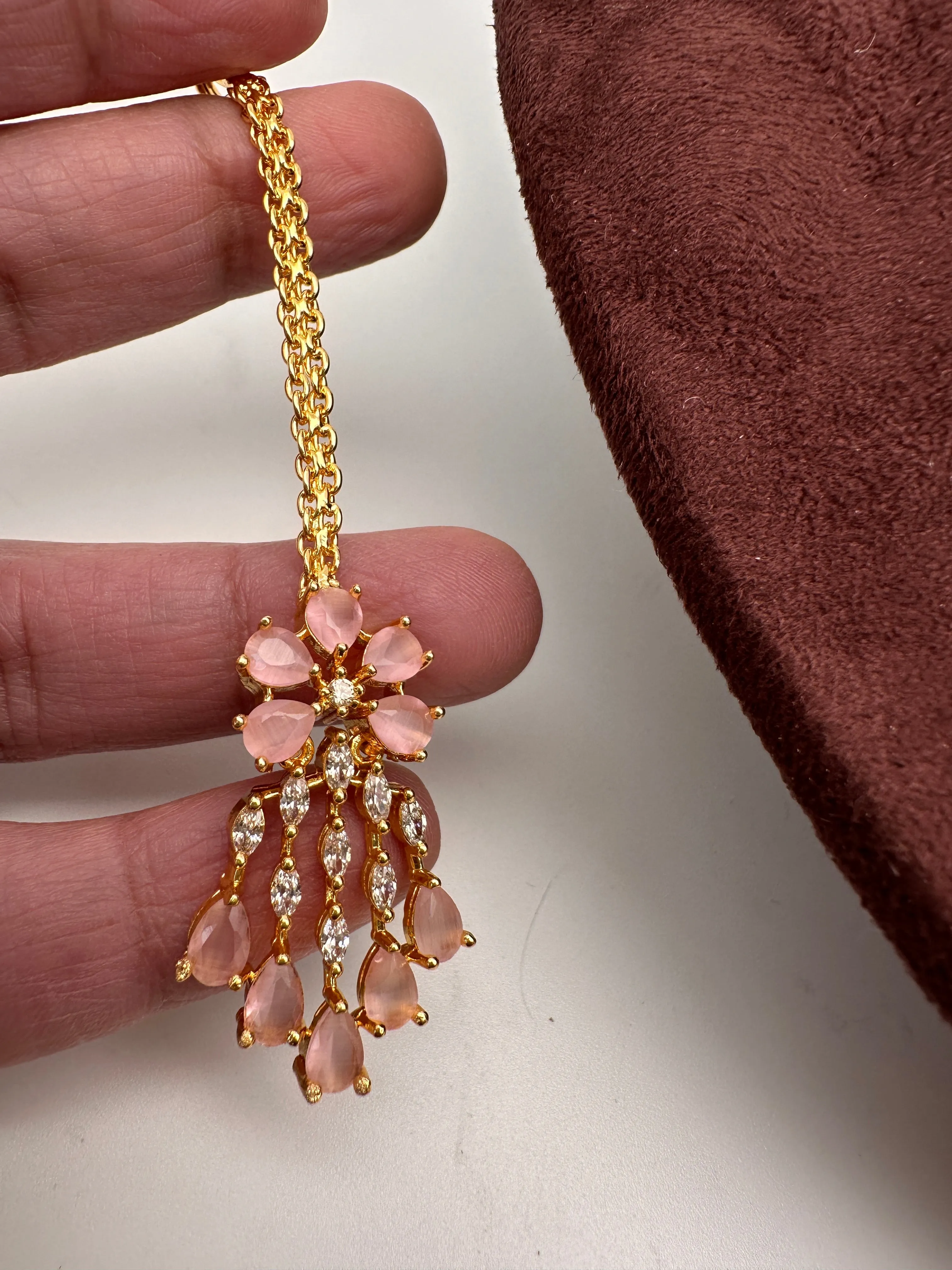 AD Color Stone Gold Polish Choker