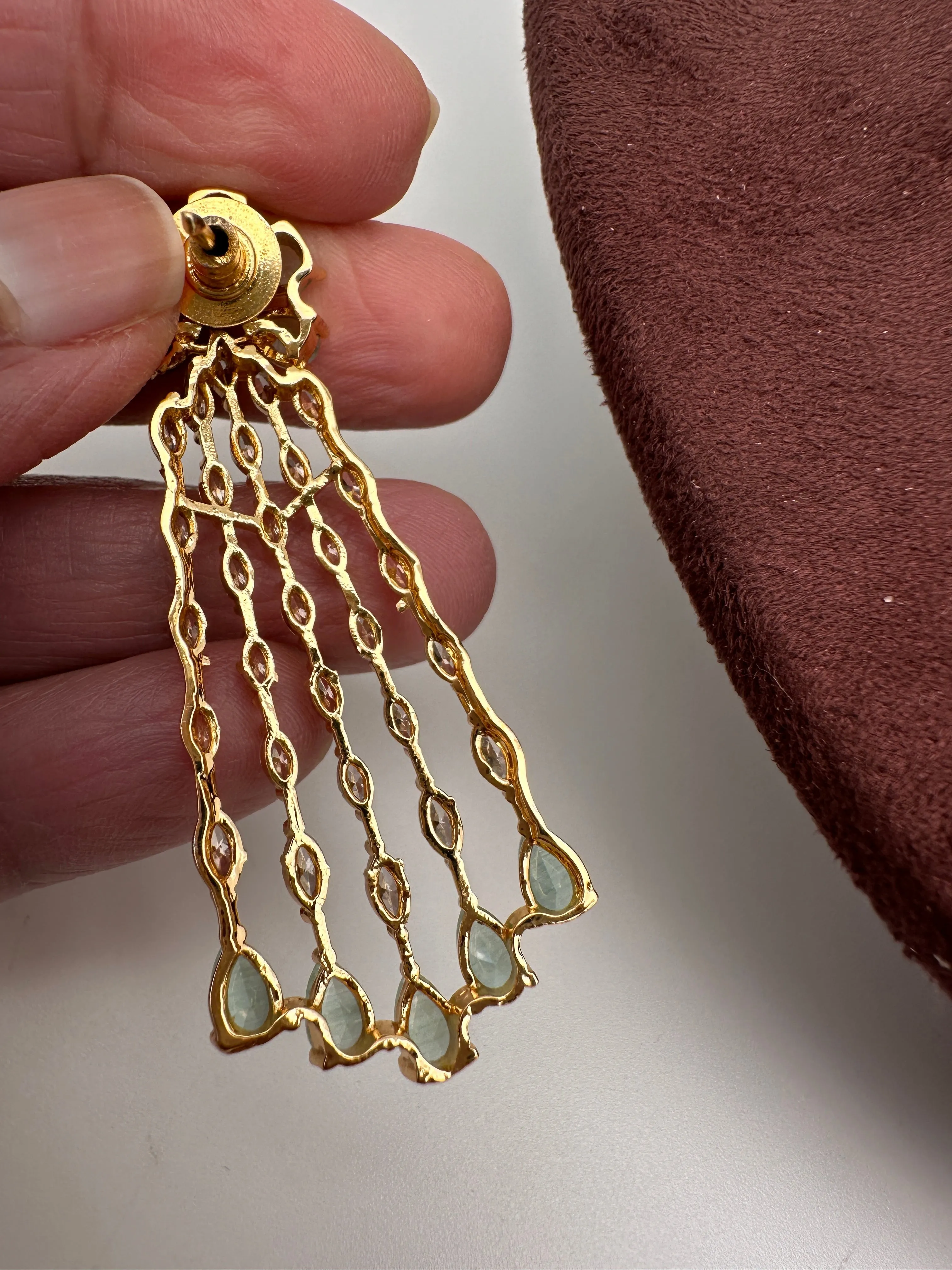 AD Color Stone Gold Polish Choker