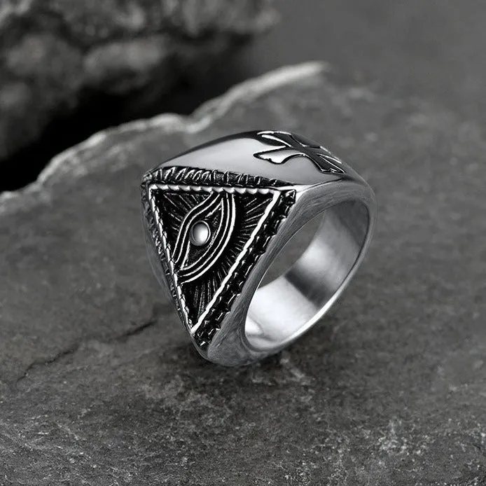 All Seeing Eye Ring Eye of Providence Ring for Men