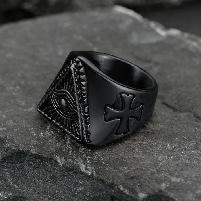 All Seeing Eye Ring Eye of Providence Ring for Men