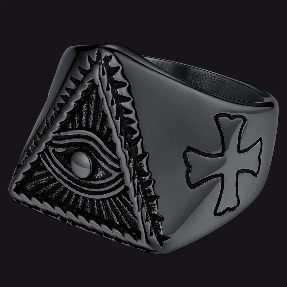 All Seeing Eye Ring Eye of Providence Ring for Men
