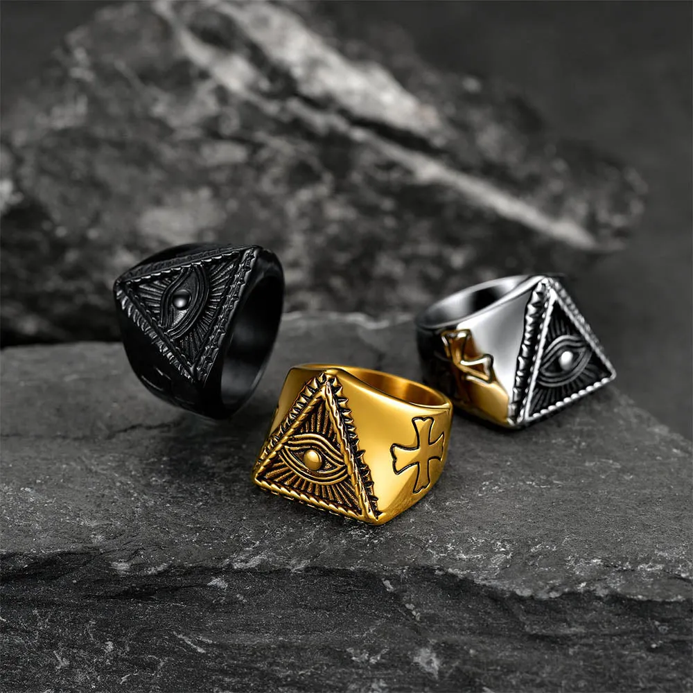All Seeing Eye Ring Eye of Providence Ring for Men