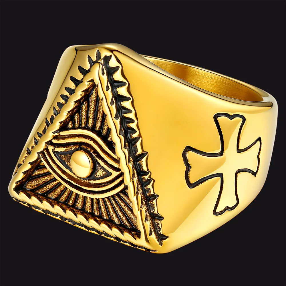 All Seeing Eye Ring Eye of Providence Ring for Men