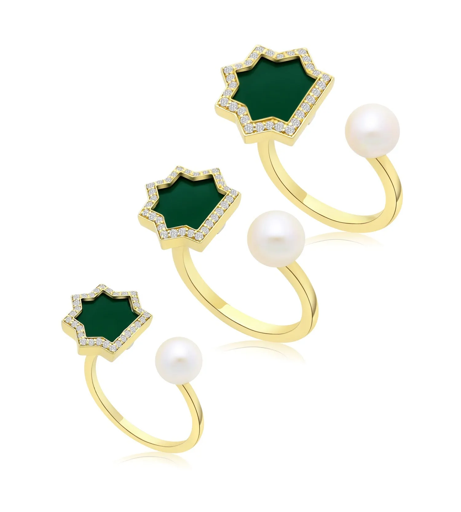 Andalus Maxi Green Onyx Ring