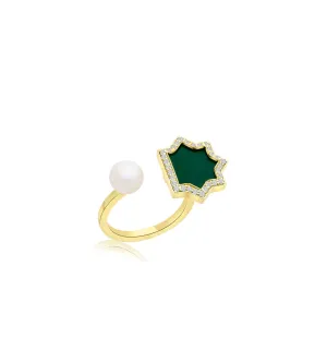 Andalus Maxi Green Onyx Ring
