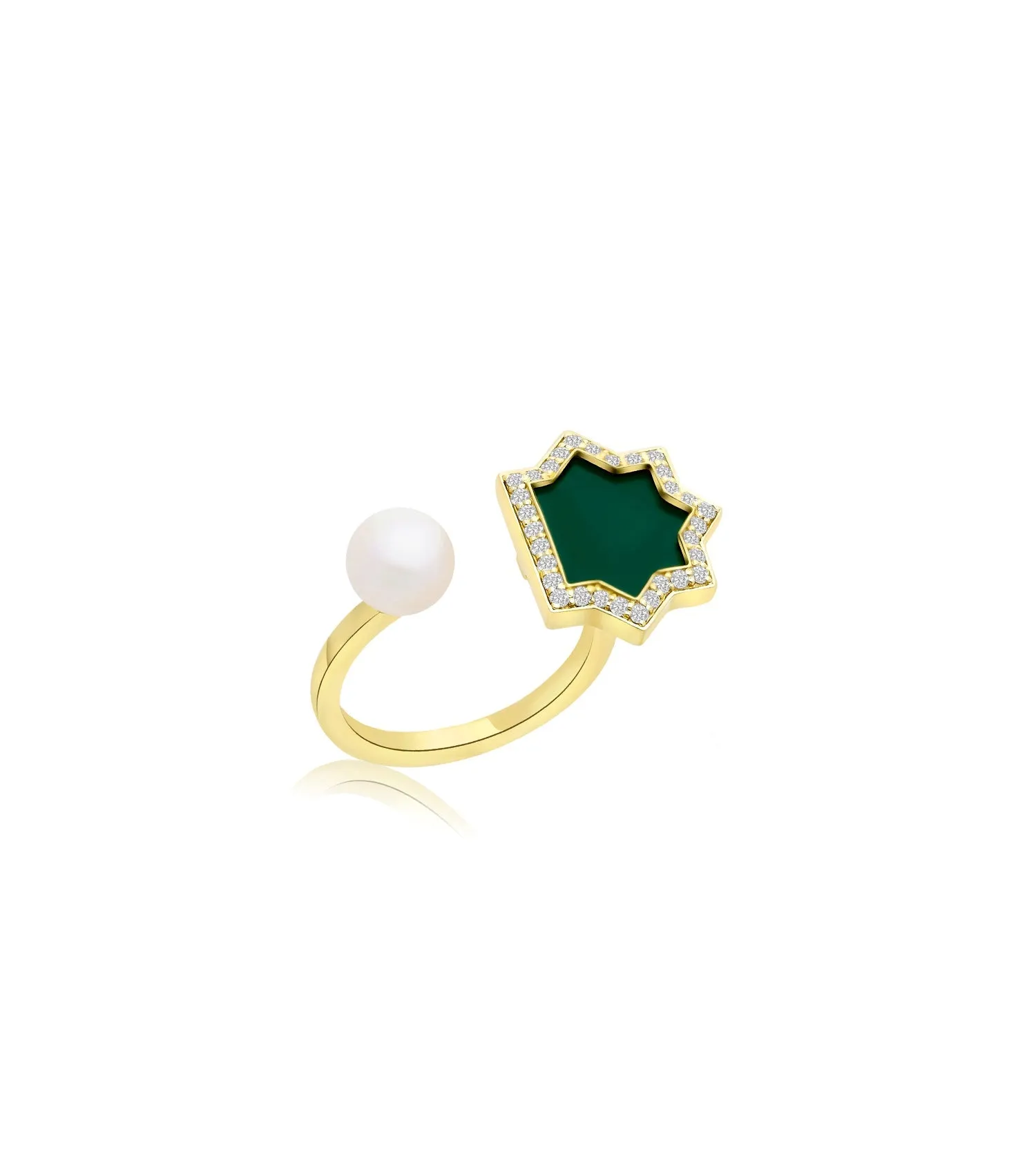 Andalus Maxi Green Onyx Ring