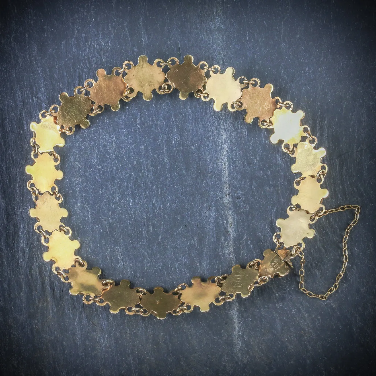 Antique Edwardian Suffragette Bracelet 15ct Gold Circa 1910