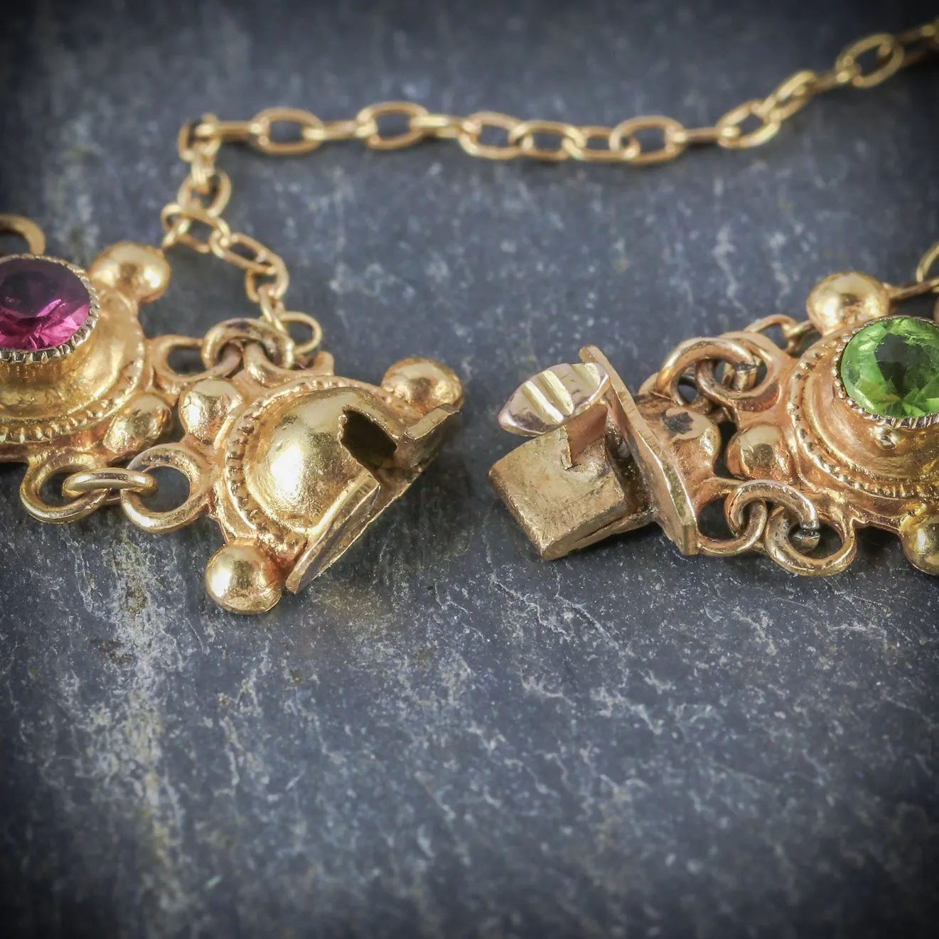Antique Edwardian Suffragette Bracelet 15ct Gold Circa 1910
