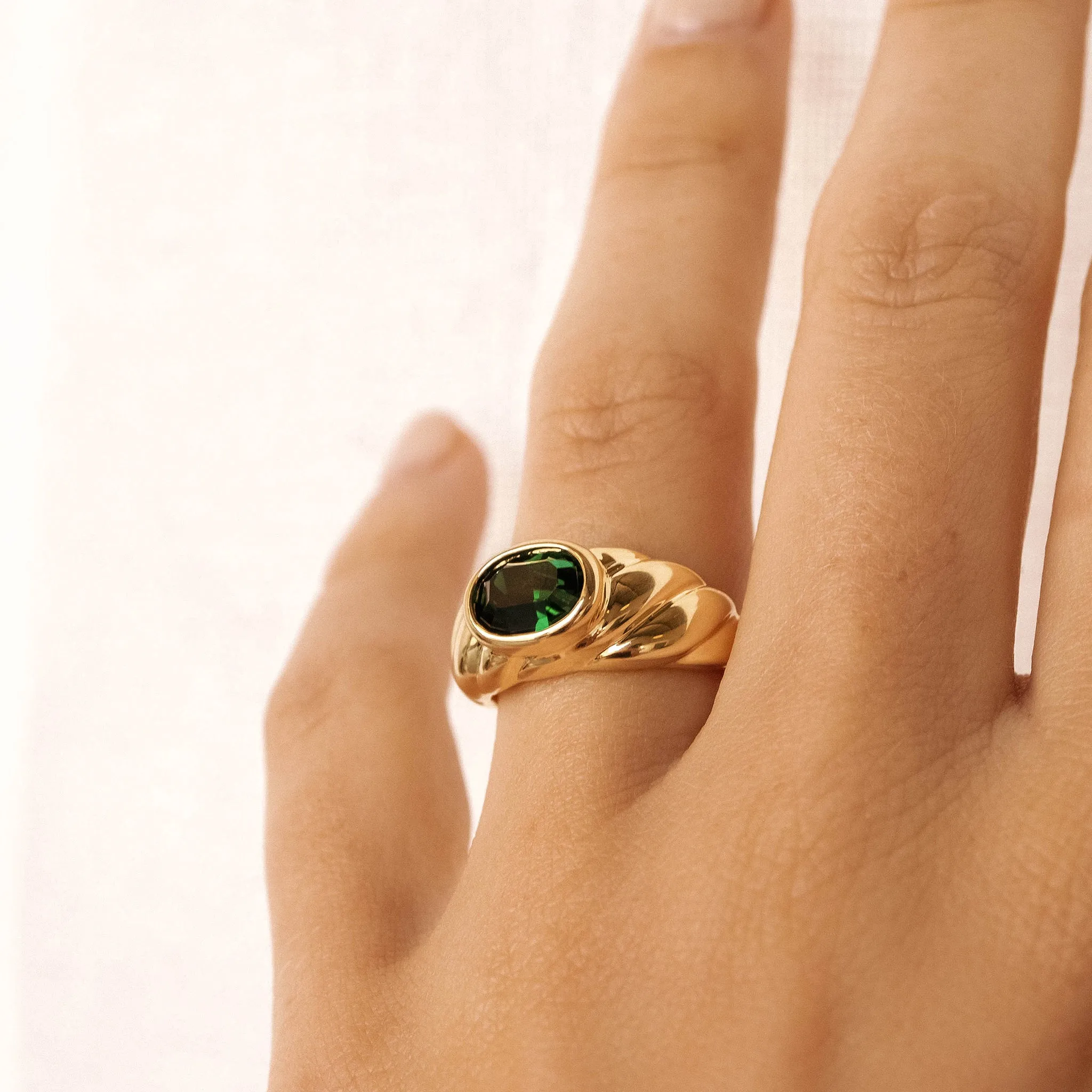 Aubrey Ring - Emerald Green