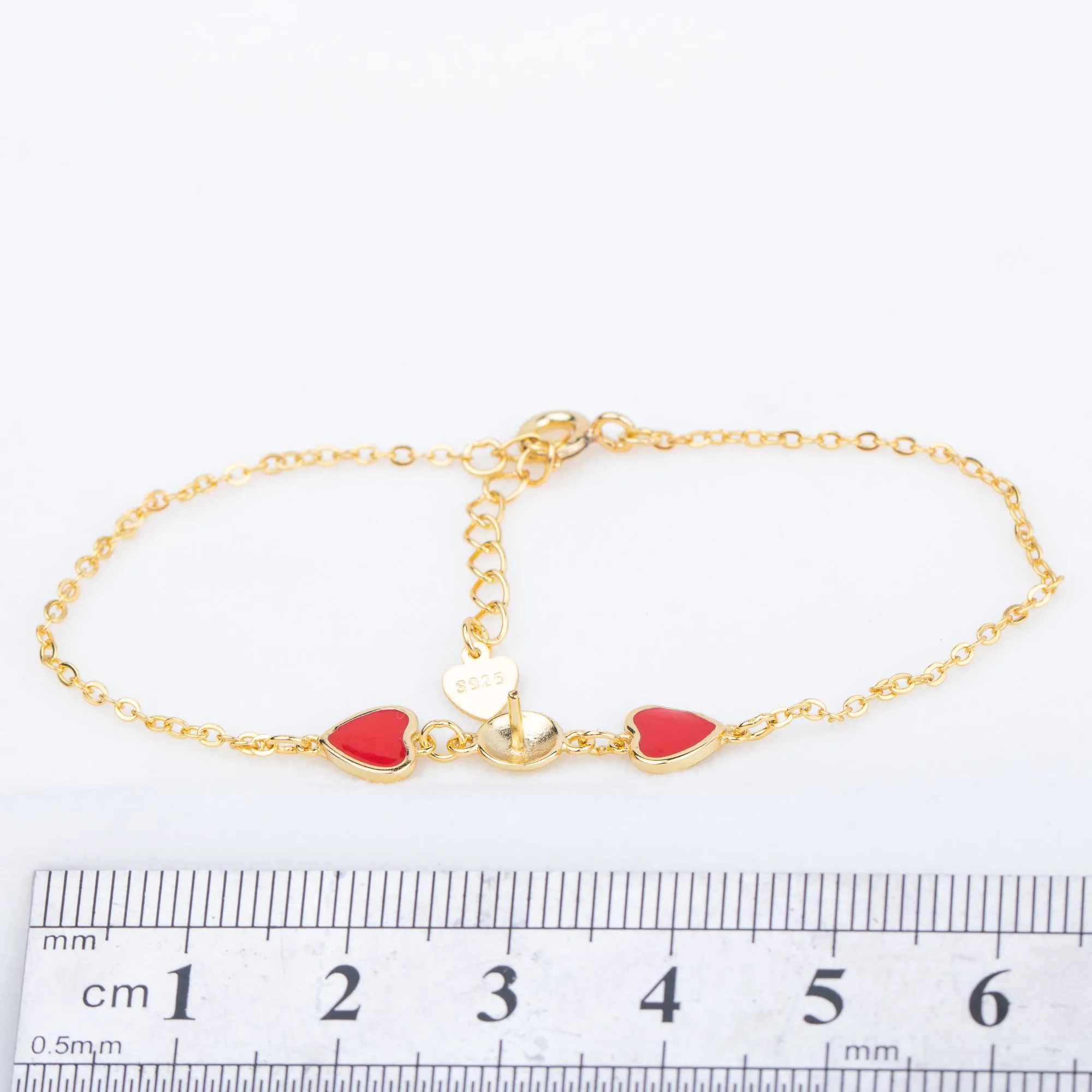 b010192 DIY 7-8mm Natural Freshwater pearl bracelet accessory 925 sterling silver adjustable chain bracelet for women