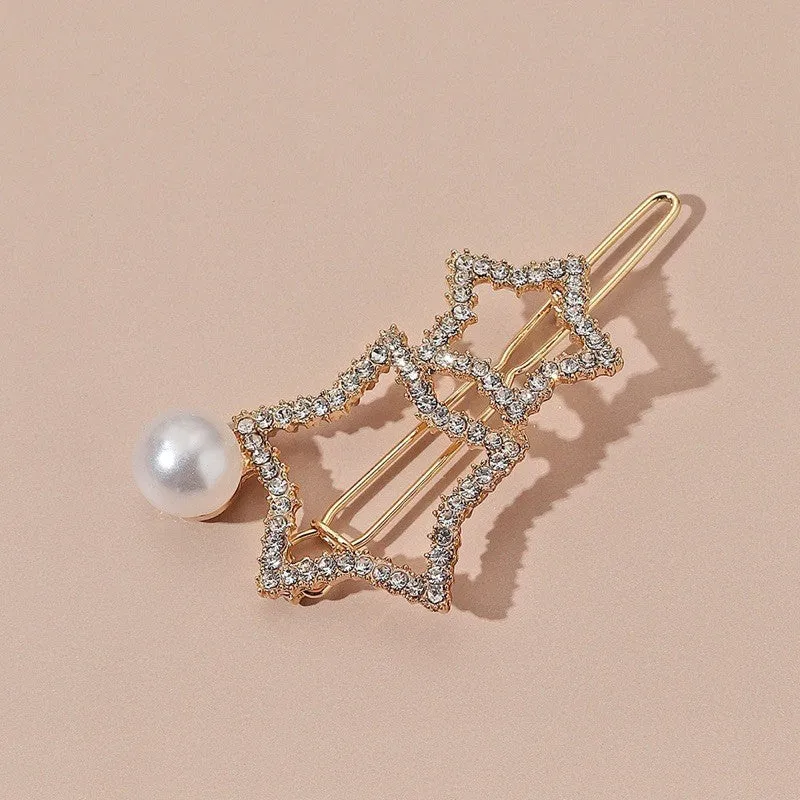 Barrette Hair Clip Metal Golden