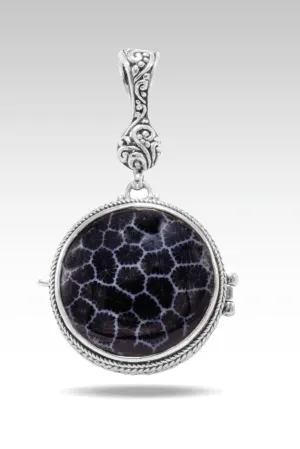 Be the Light Locket Pendant™ In Black Indonesian Coral