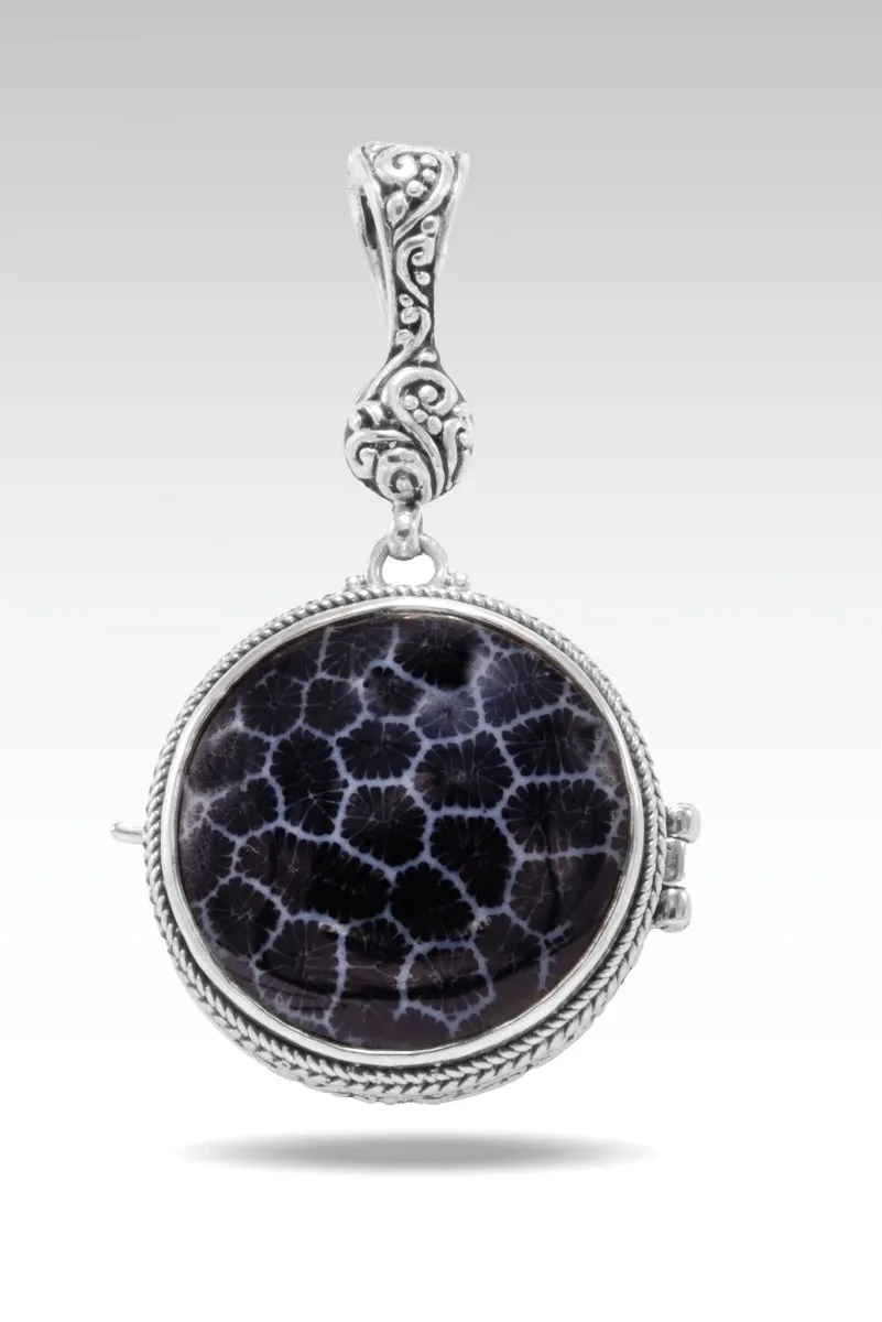 Be the Light Locket Pendant™ In Black Indonesian Coral