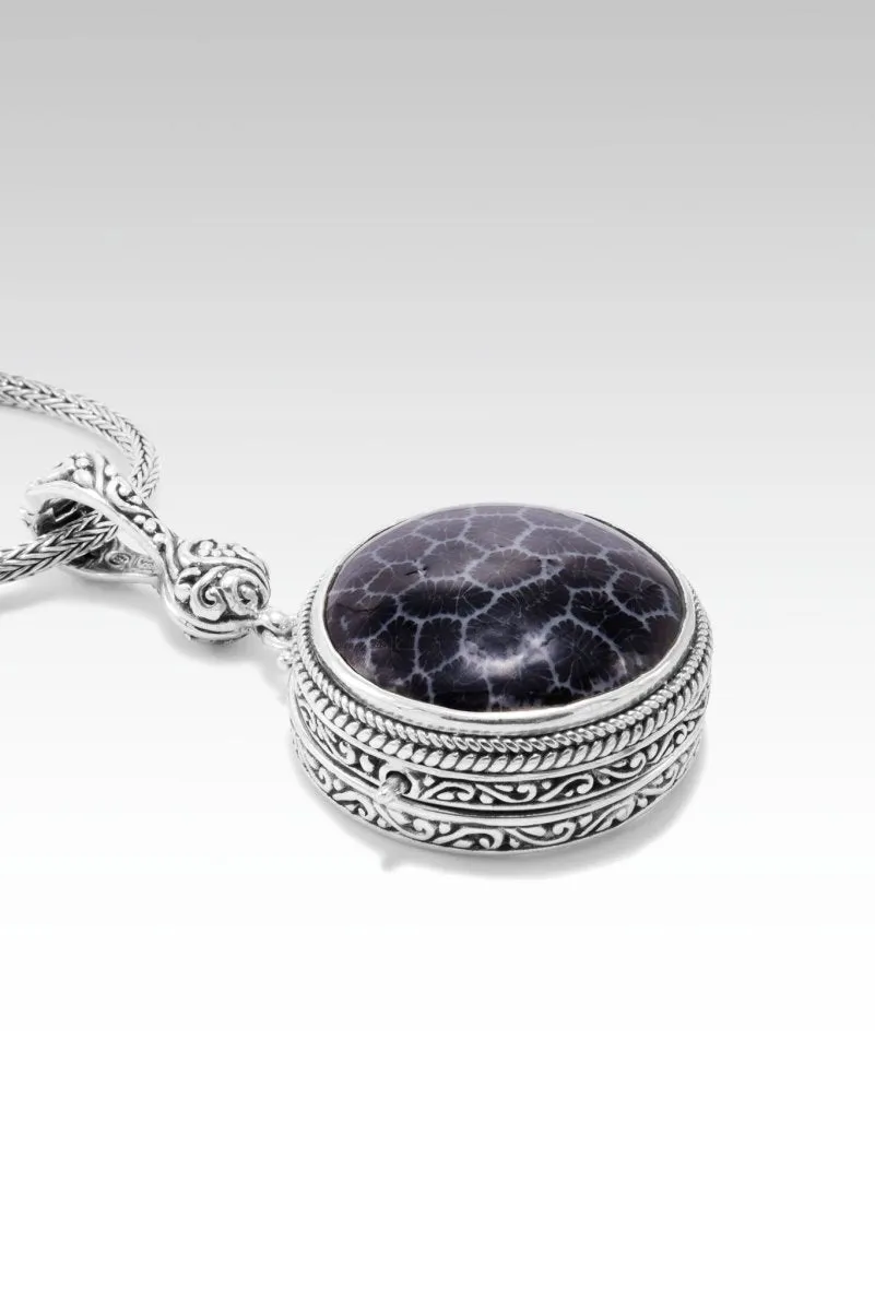 Be the Light Locket Pendant™ In Black Indonesian Coral