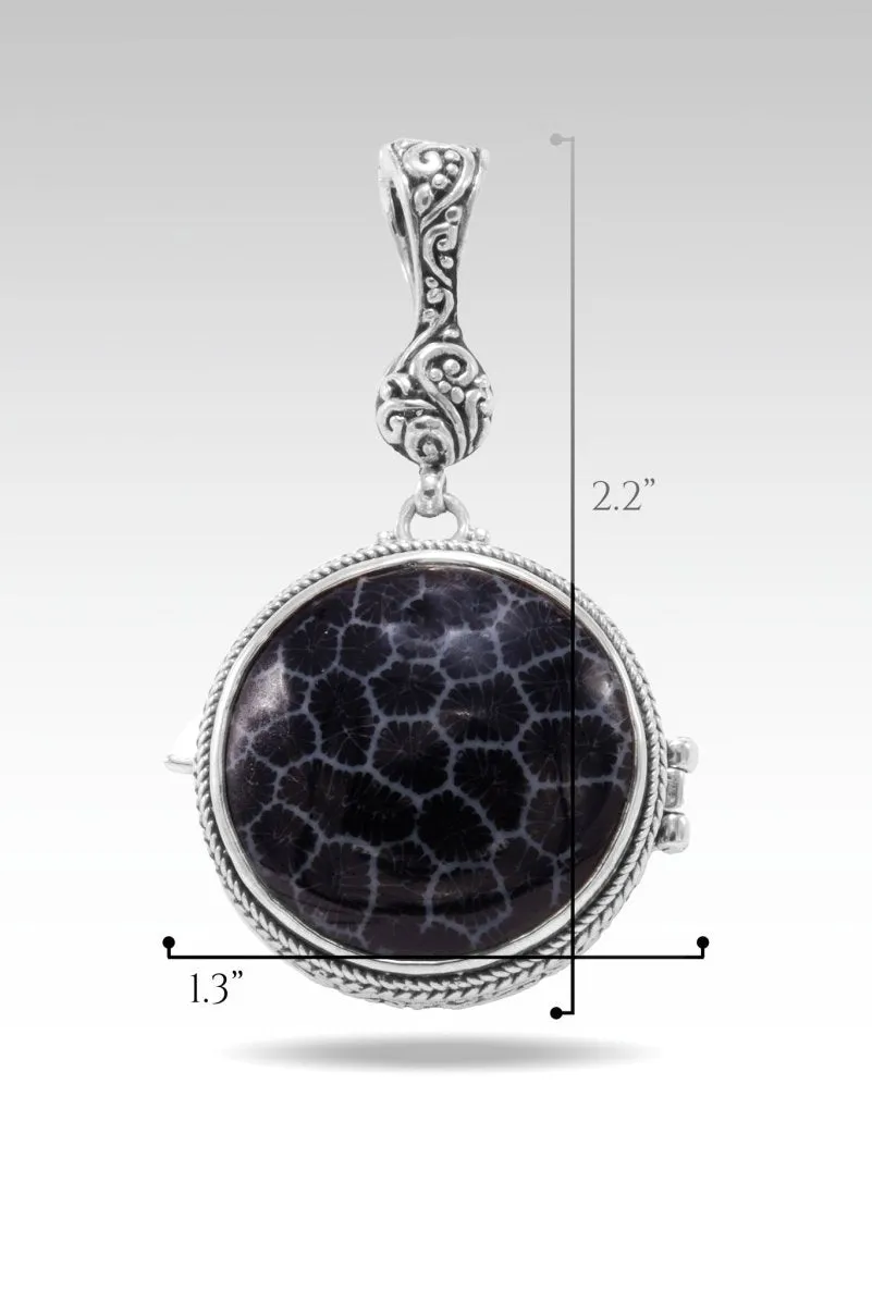 Be the Light Locket Pendant™ In Black Indonesian Coral