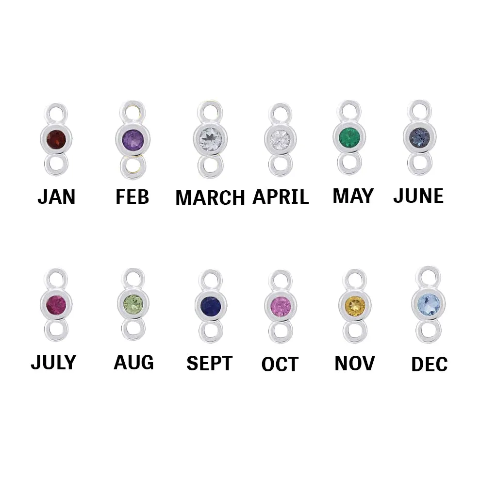 Birthstone Mama Necklace - Silver