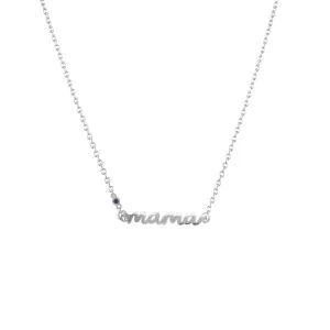 Birthstone Mama Necklace - Silver