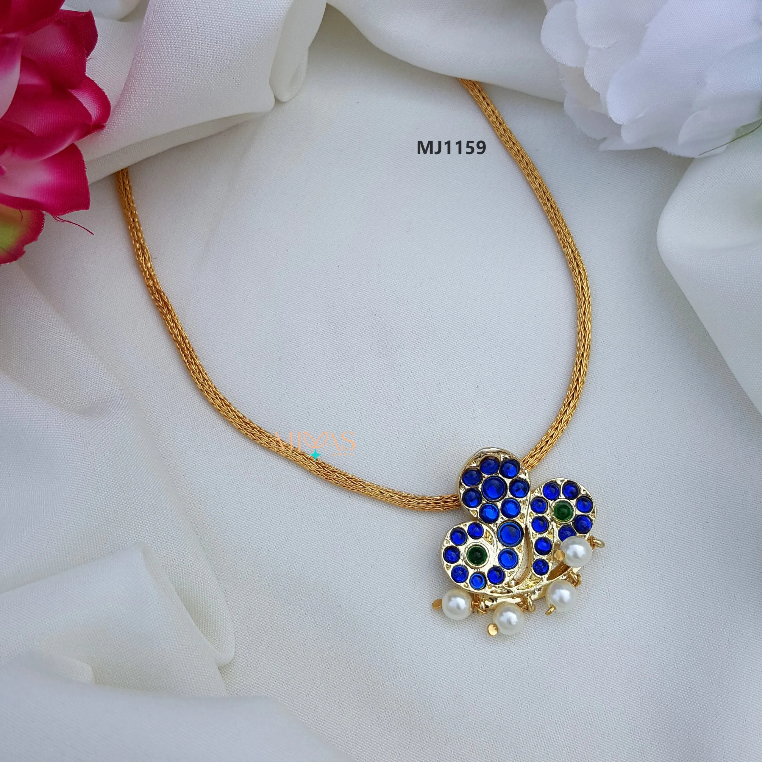 Blue and Green Kemp stone Necklace