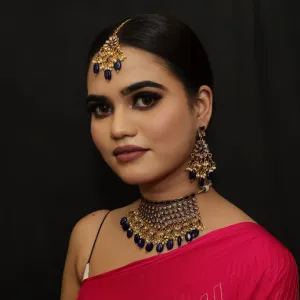 Blue Polki Choker Set 9708-21
