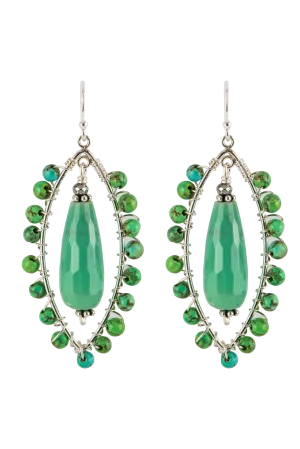 Breathe Deep Designs Tiny Green Opal Earrings