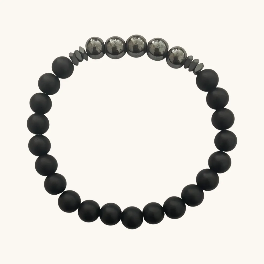 Bronson Men’s Beaded Stone Bracelet