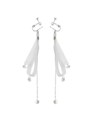 Celestial Ribbon Zircon Earrings & Clips