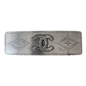 Chanel Silver Brass Barrette Hair Clip