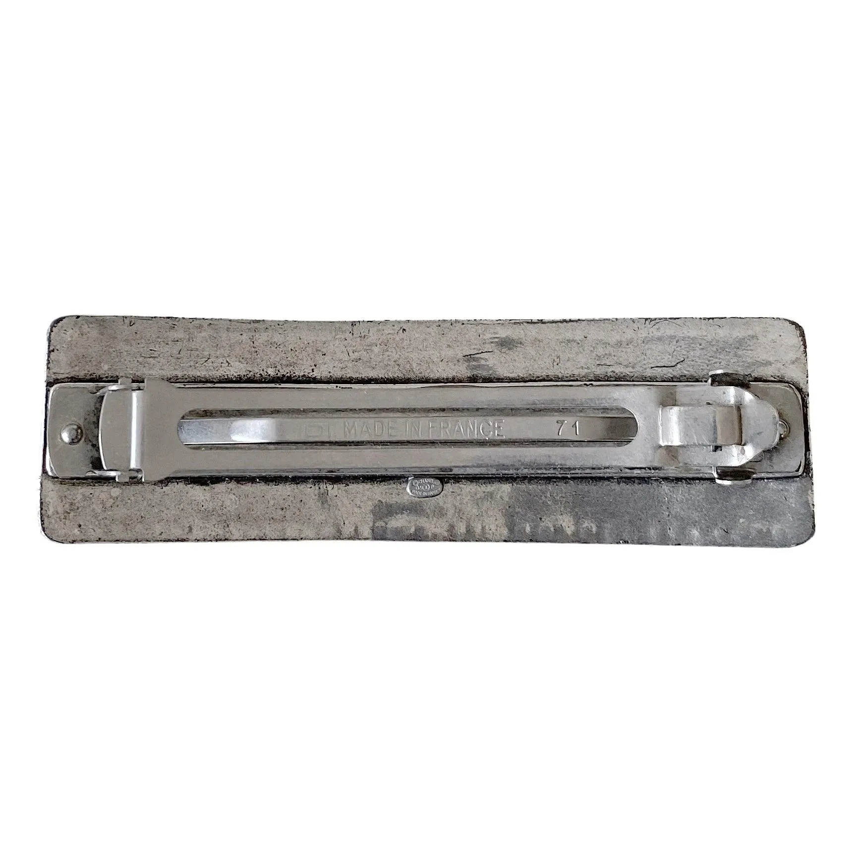 Chanel Silver Brass Barrette Hair Clip