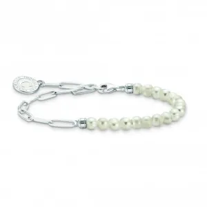 Charmista White Silver Freshwater Pearl Bracelet A2129-158-14