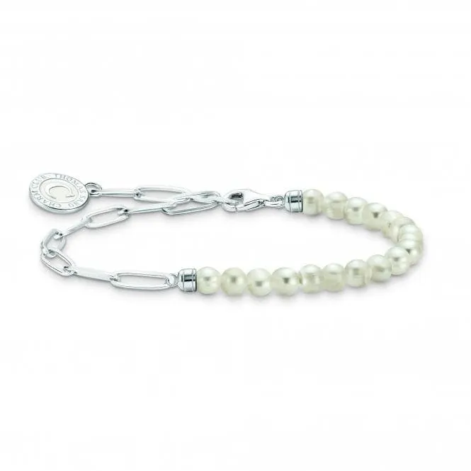 Charmista White Silver Freshwater Pearl Bracelet A2129-158-14