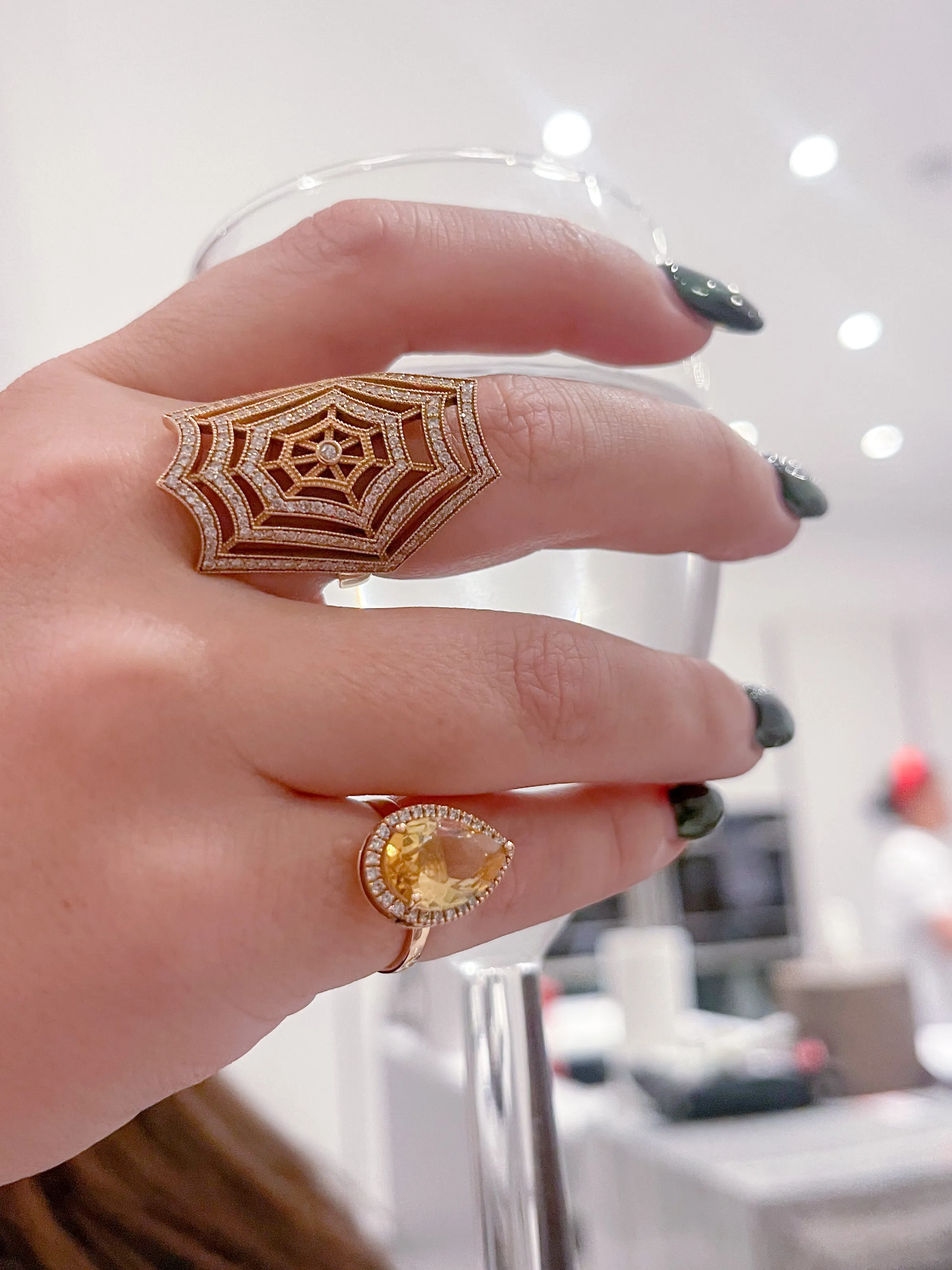 Citrine and Diamonds Ring