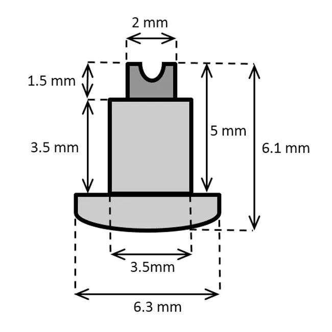 Concave Tip Studs - for Bike Tires