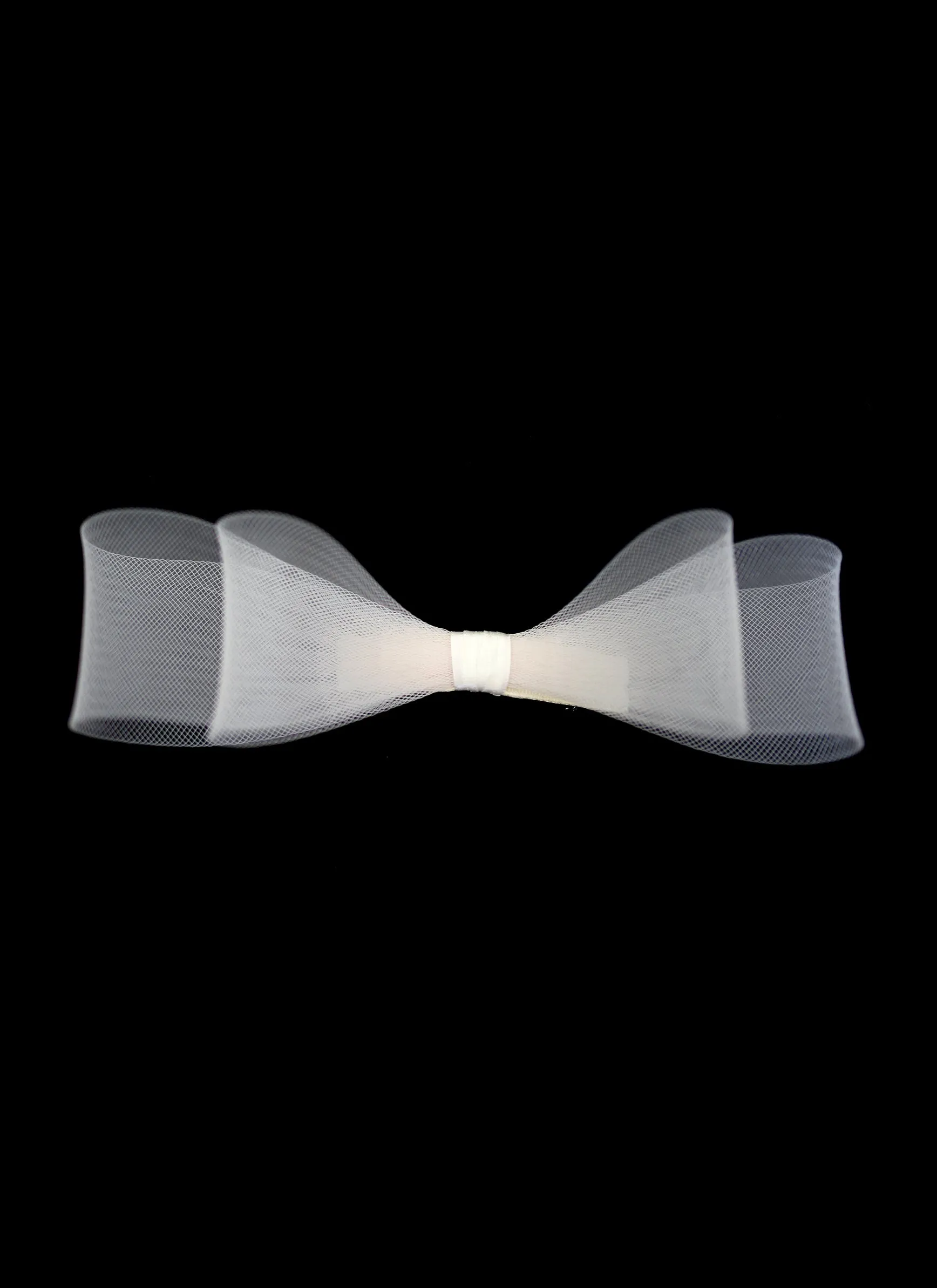 Cream Crinoline Double Hair Bow