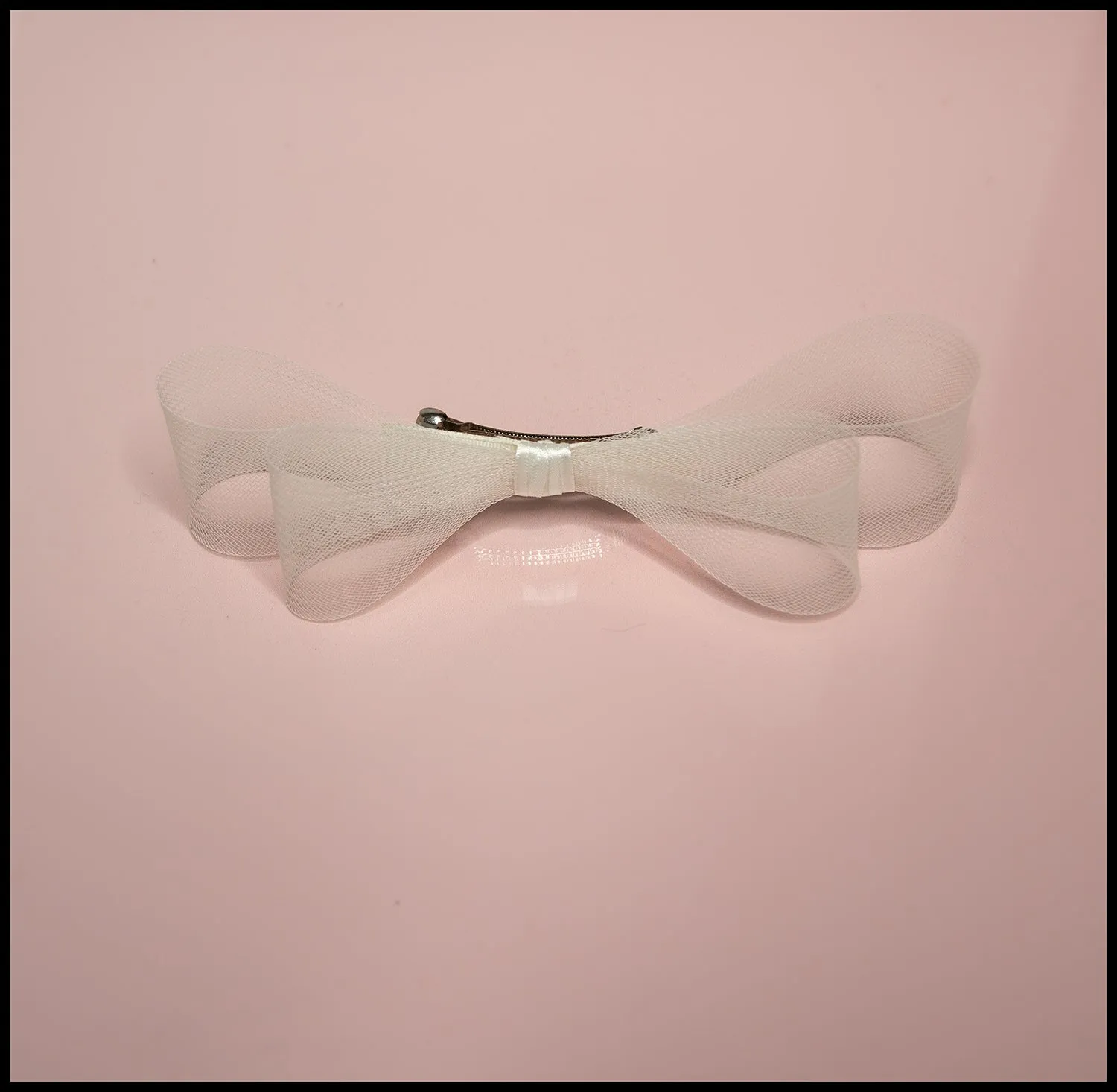 Cream Crinoline Double Hair Bow