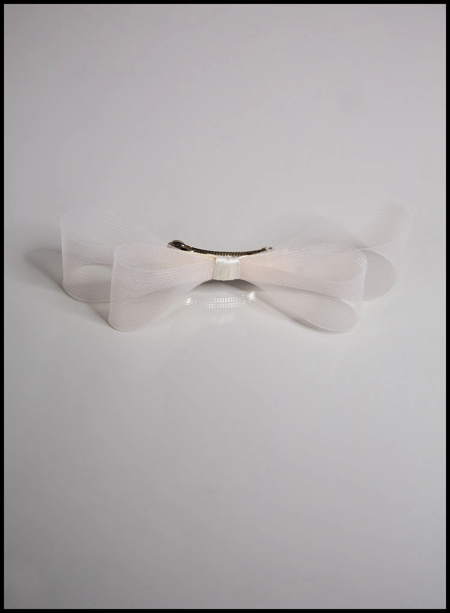 Cream Crinoline Double Hair Bow
