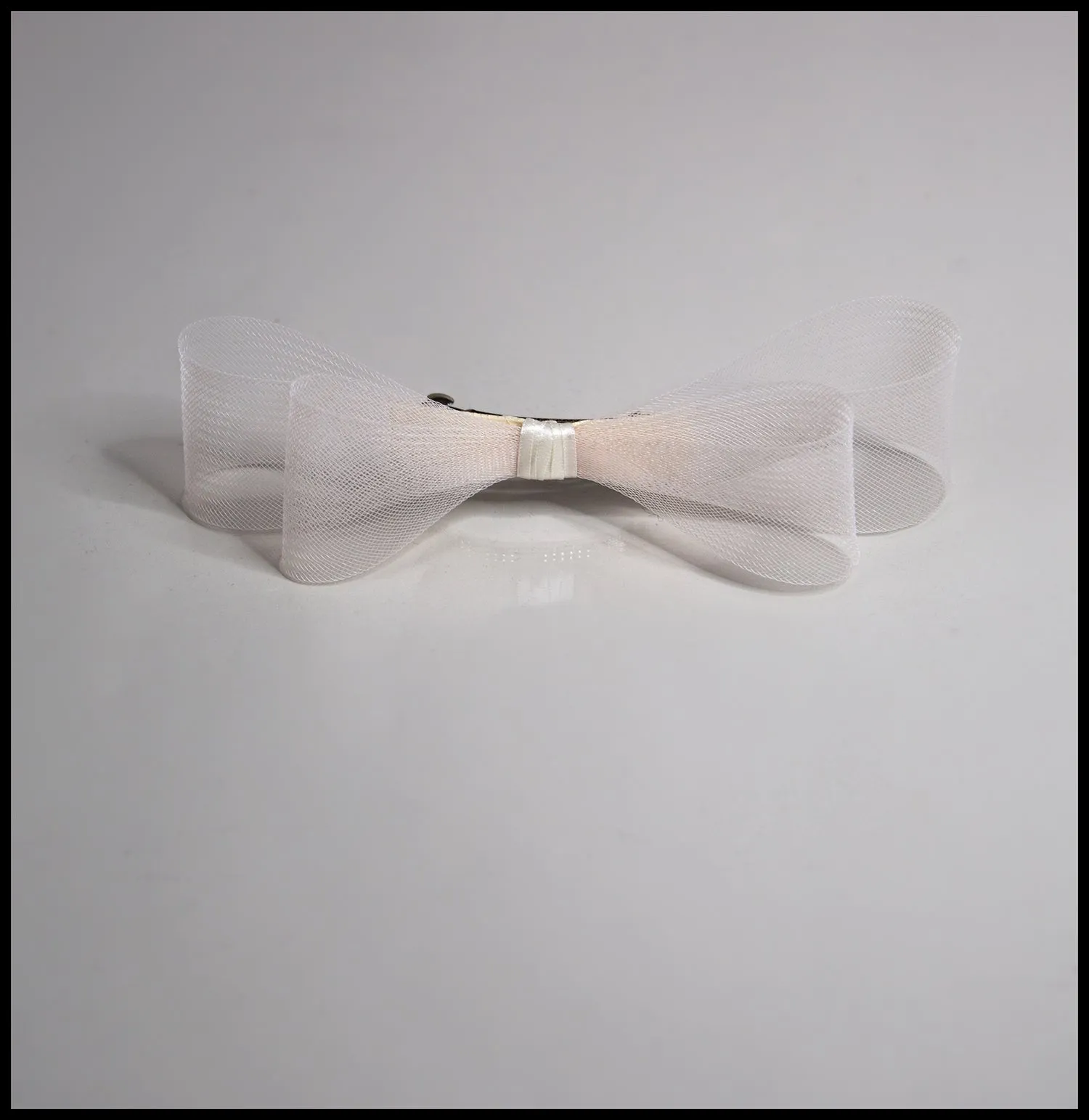 Cream Crinoline Double Hair Bow