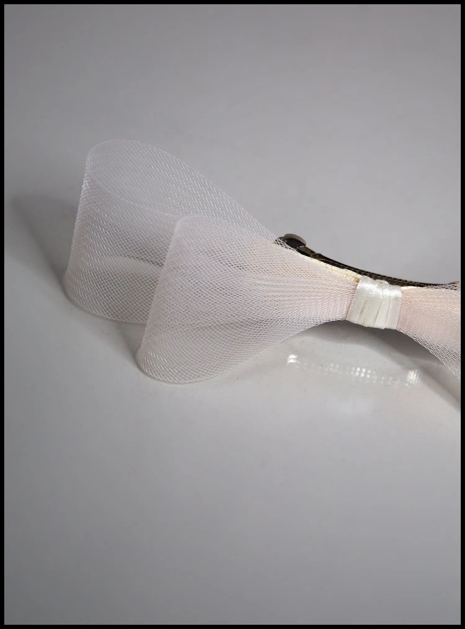 Cream Crinoline Double Hair Bow