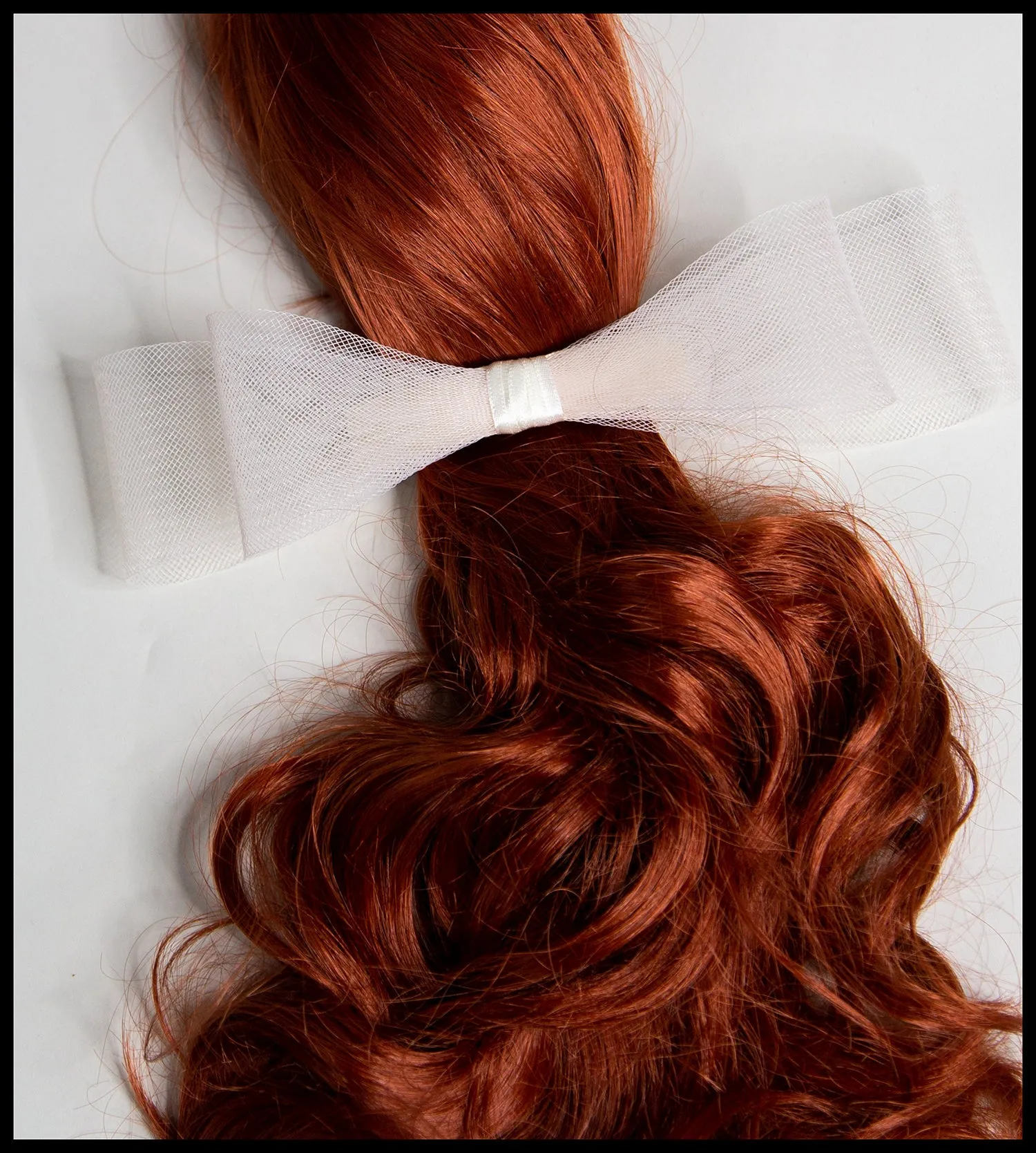 Cream Crinoline Double Hair Bow