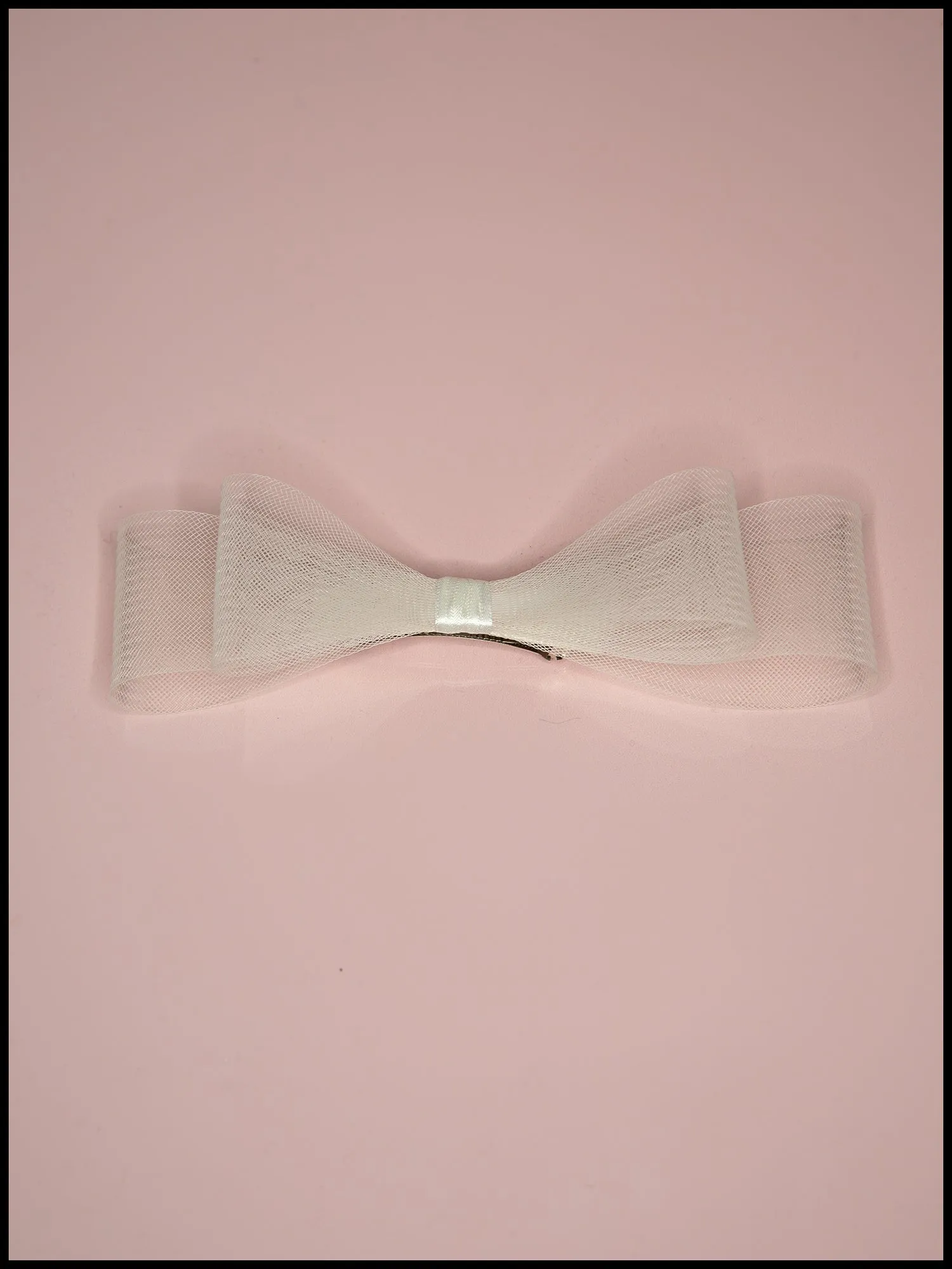 Cream Crinoline Double Hair Bow