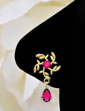 Dangle Nose Ring Gold – Elegant Dangling Nose Stud for Women