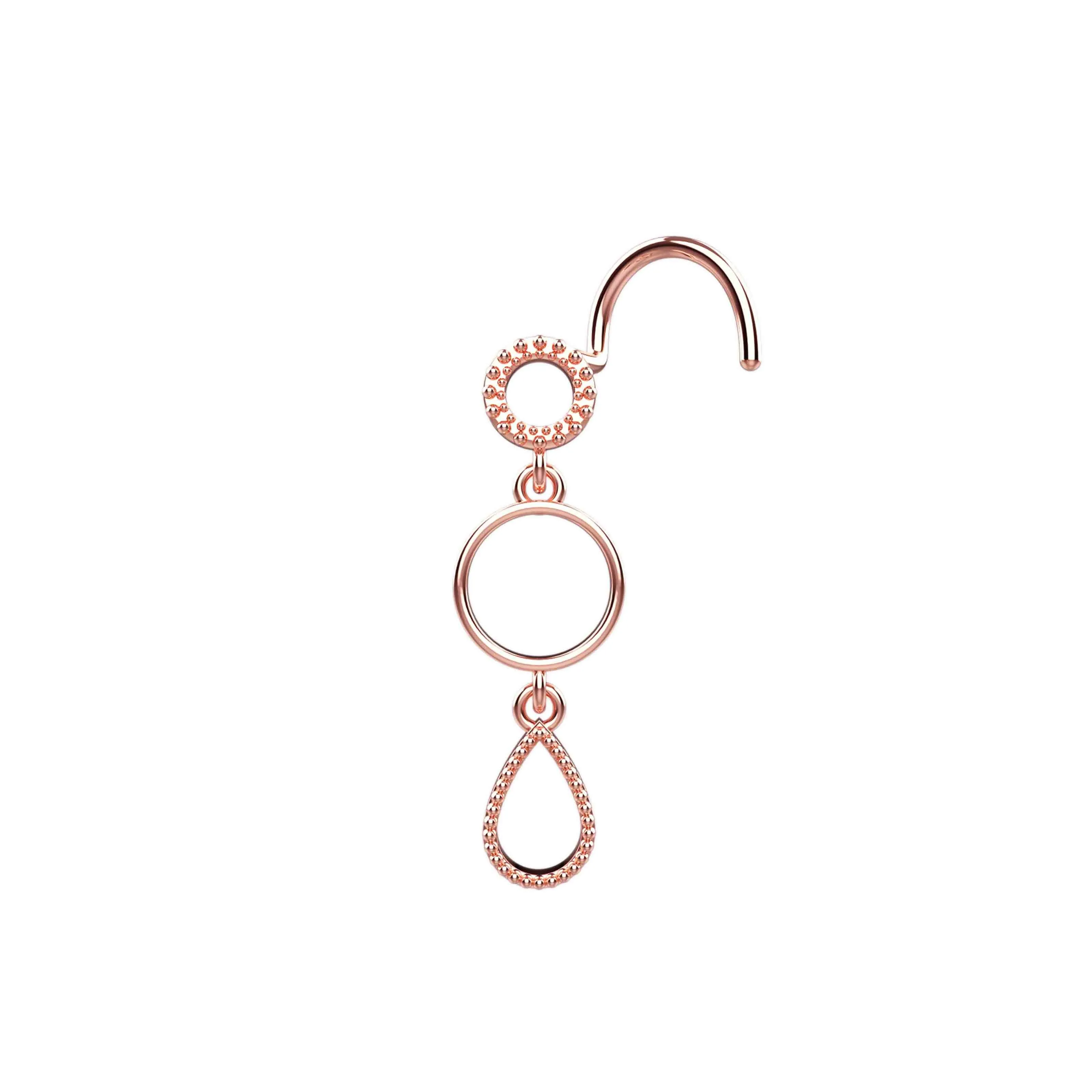 Dangle Nose Ring Gold – Gold Nose Piercing Jewelry for Women