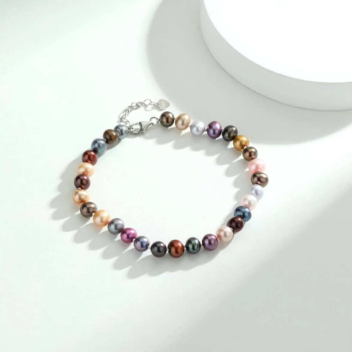 Dyed Multicolour Freshwater Pearl Bracelet
